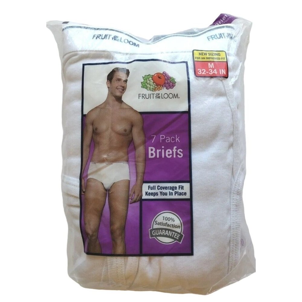 Fruit Of The Loom Briefs Medium White 7 Pack 2013